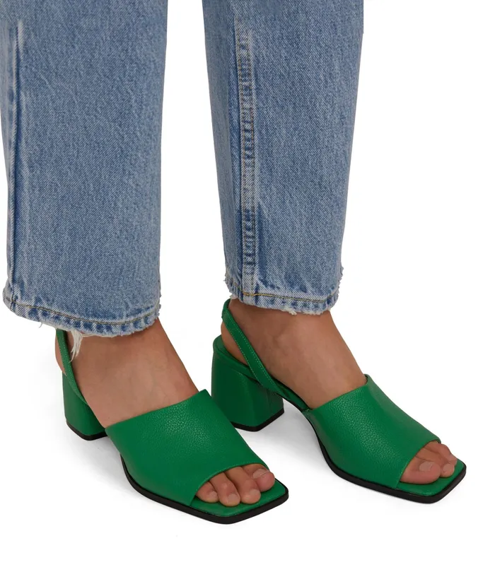 Women Plume Vegan Slingback Sandals Green Matt and Nat Sandals