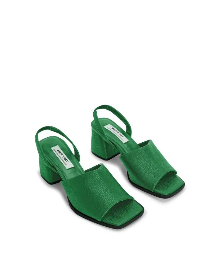 Women Plume Vegan Slingback Sandals Green Matt and Nat Sandals