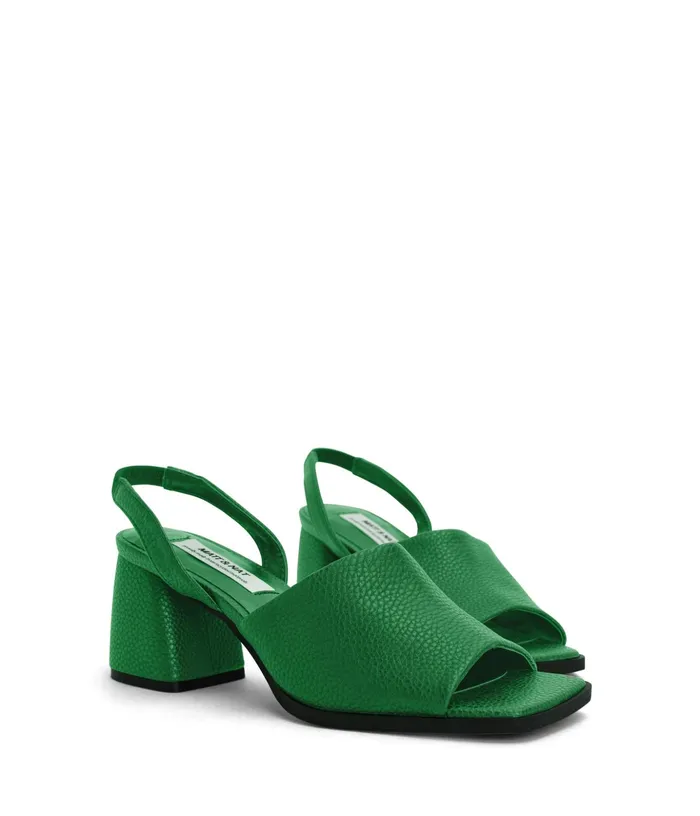 Women Plume Vegan Slingback Sandals Green Matt and Nat Sandals