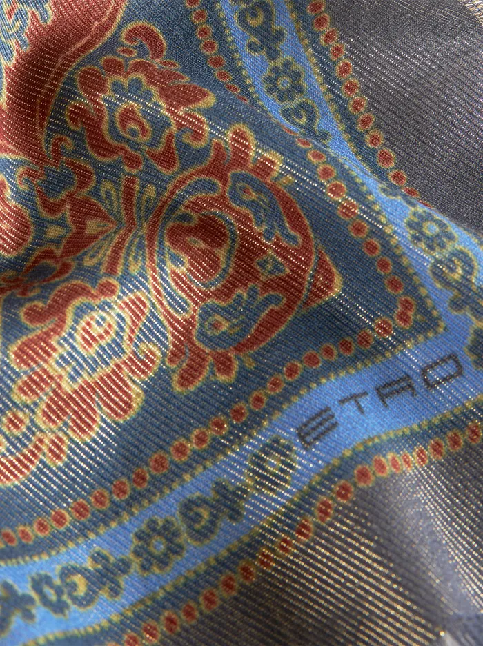 Women Printed Cashmere And Silk Shawl Etro Scarves And Silk