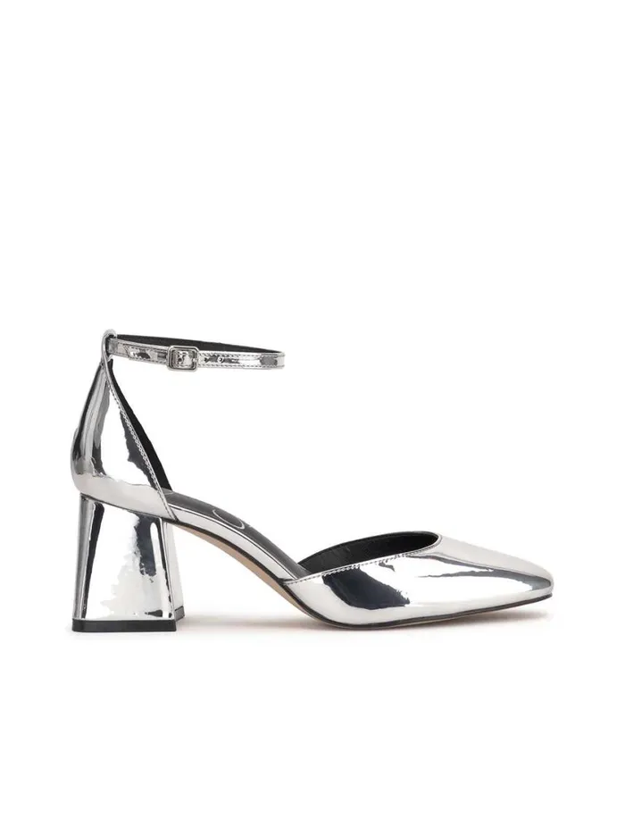 Women Pumps Jessica Simpson Fulian Block Heel Pump In Silver