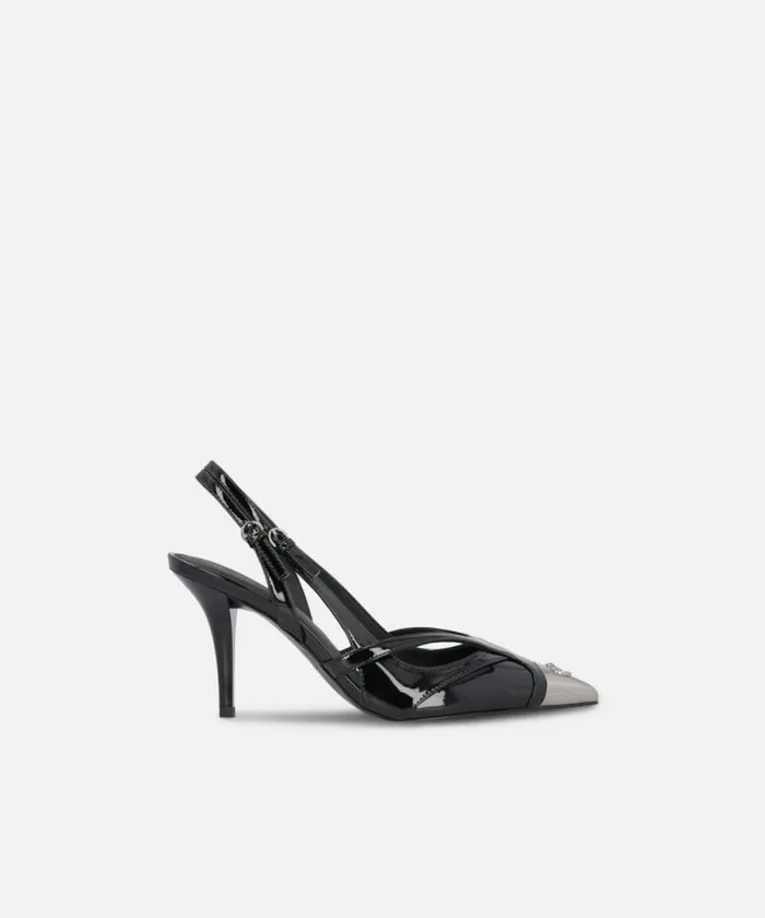 Women Pumps Pinko Heeled Pumps With Metal Toe Limo Black