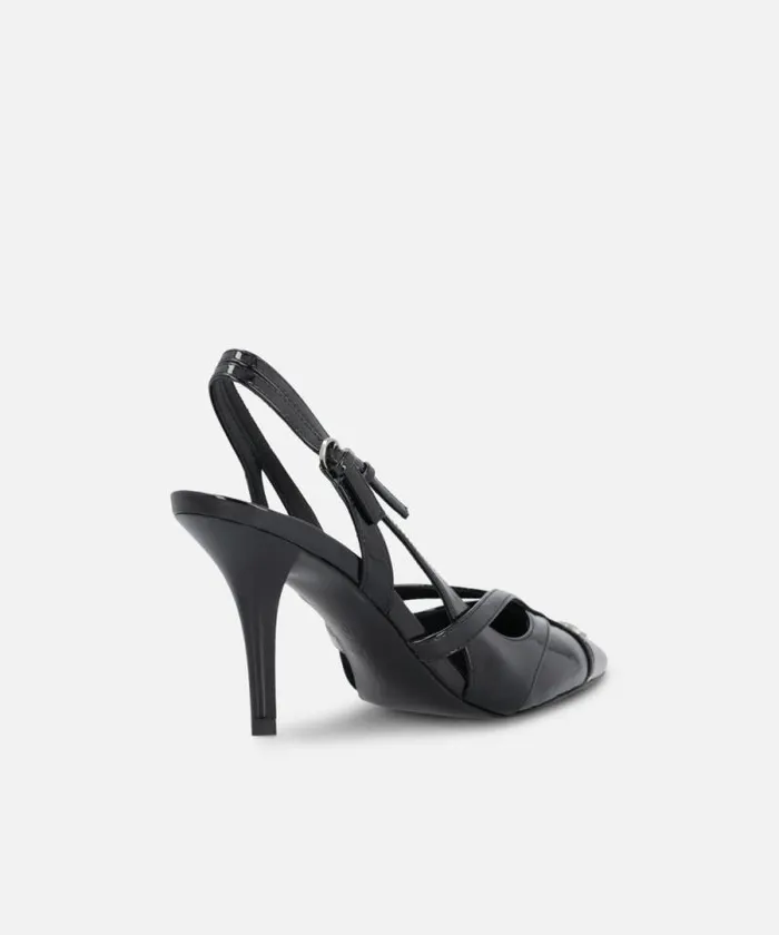 Women Pumps Pinko Heeled Pumps With Metal Toe Limo Black Women Pumps Pinko Heeled Pumps With Metal Toe Limo Black