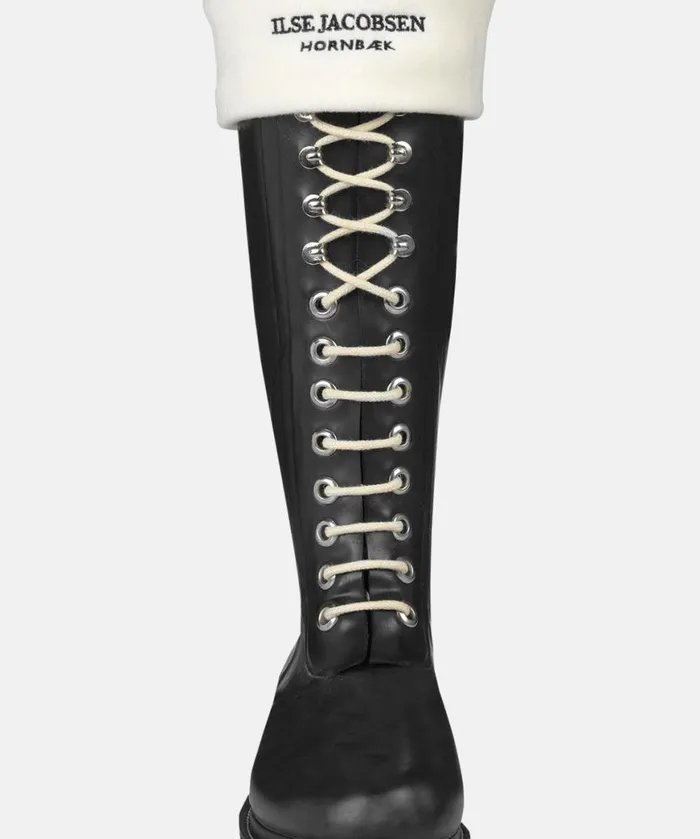 Women Rainboots Accessories Ilse Jacobsen Fleece Socks For RUB1 Long Rainboots 8211 Creme Black Women Rainboots Accessories Ilse Jacobsen Fleece Socks For RUB1 Long Rainboots 8211 Creme Black