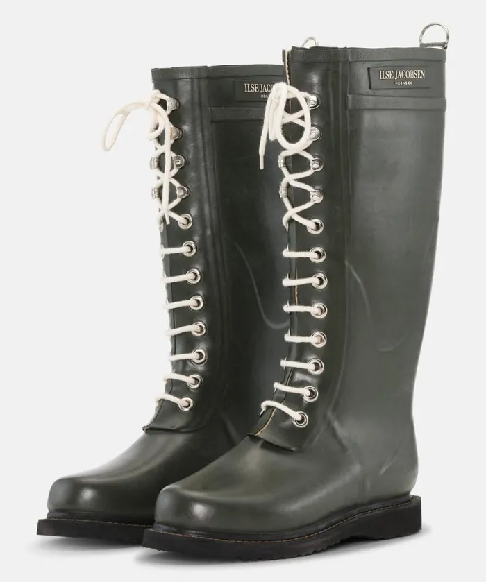 Women Rainboots Long Ilse Jacobsen Long Rubber Boots 8211 Army