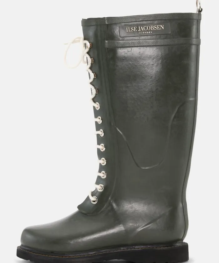 Women Rainboots Long Ilse Jacobsen Long Rubber Boots 8211 Army
