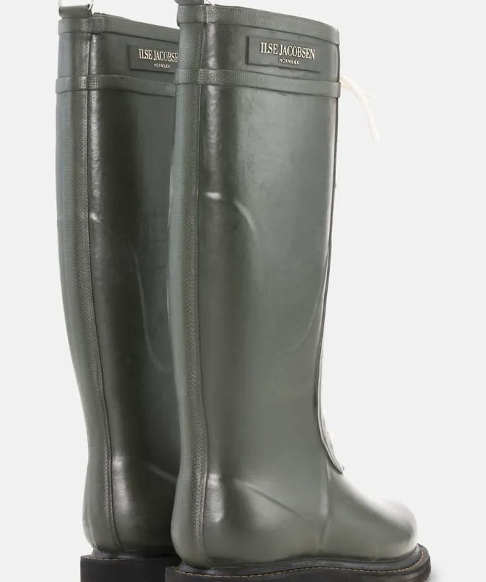 Women Rainboots Long Ilse Jacobsen Long Rubber Boots 8211 Army