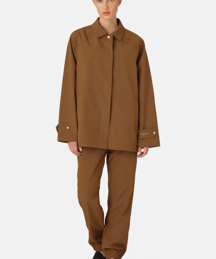 Women Raincoats Ilse Jacobsen Rain Jacket 8211 Walnut