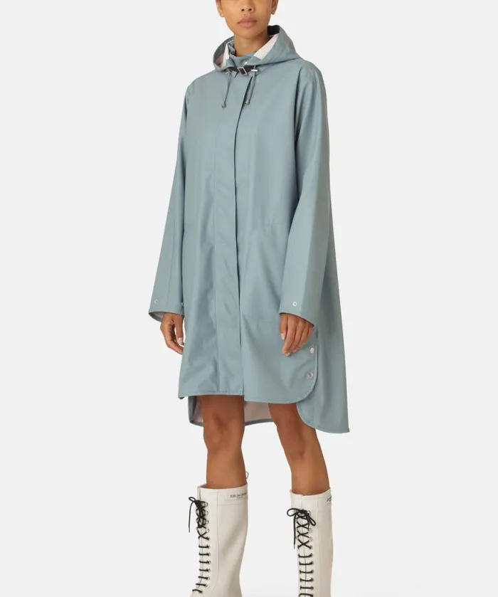 Women Raincoats Ilse Jacobsen Raincoat 8211 Blue Cloud