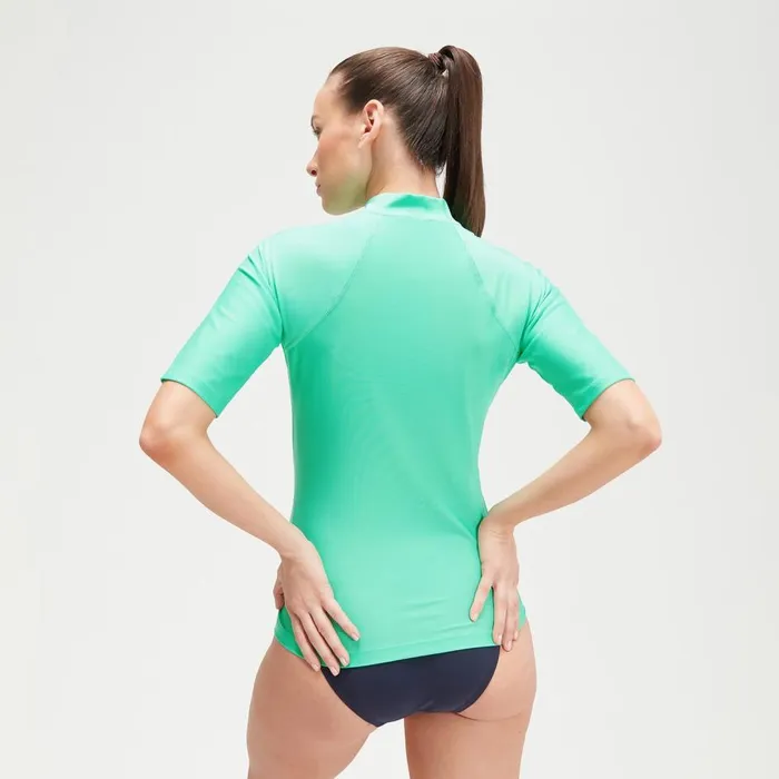 Women Rash Vests Speedo Women039s Short Sleeve Rash Top Green