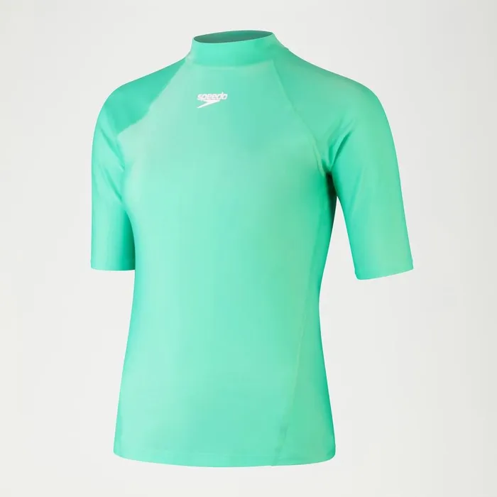 Women Rash Vests Speedo Women039s Short Sleeve Rash Top Green