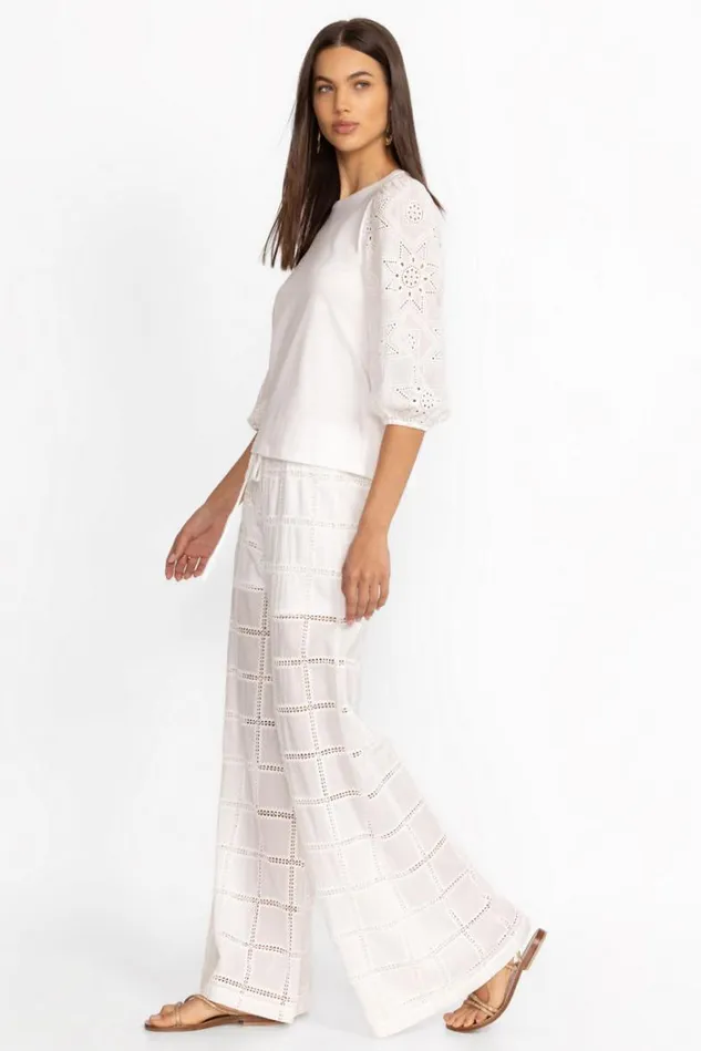 Women RHIANNON EASY PANT White Johnny Was Bottoms Women RHIANNON EASY PANT White Johnny Was Bottoms