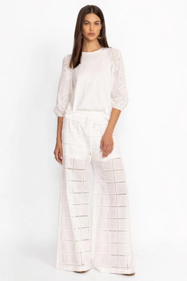 Women RHIANNON EASY PANT White Johnny Was Bottoms Women RHIANNON EASY PANT White Johnny Was Bottoms