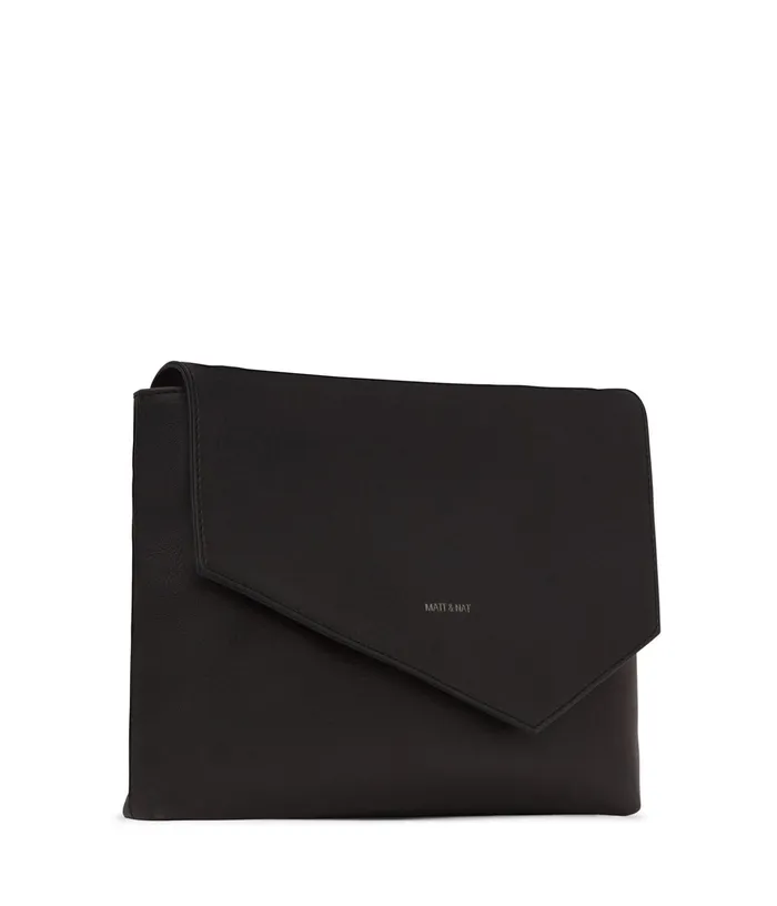 Women Riya Vegan Clutch 8211 Vintage Black Matt and Nat Crossbody