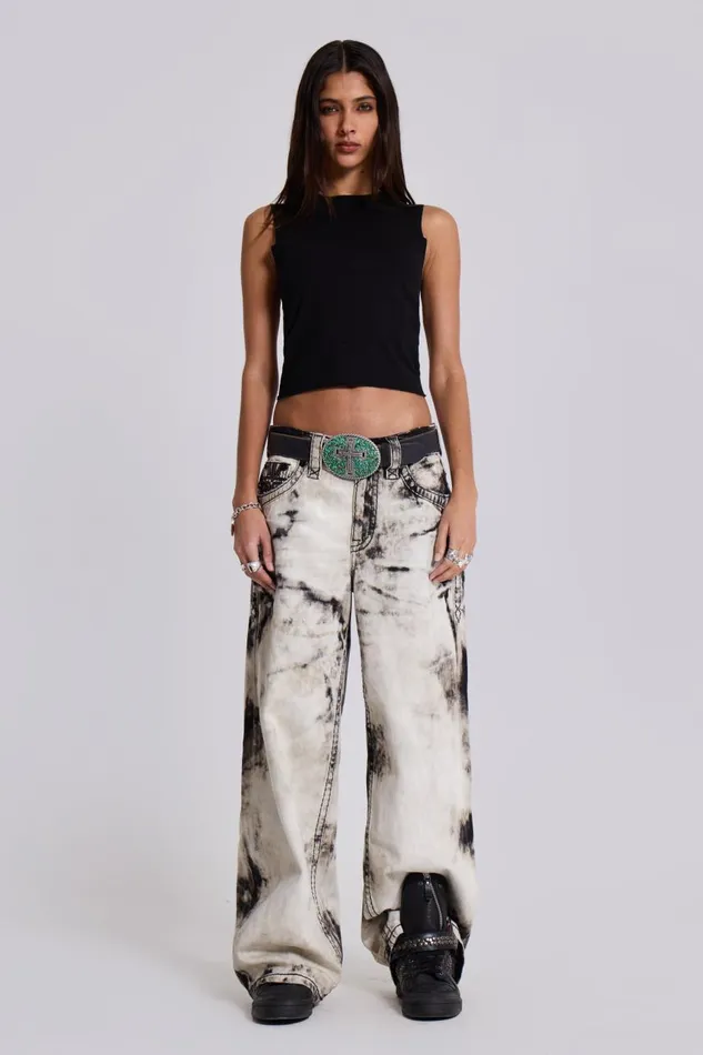 Women Rock Revival Diamante Fleur De Lis Tank Top Jaded London Crop Tops
