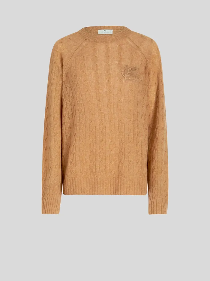 Women Round Neck Cashmere Jumper Etro Knitwear