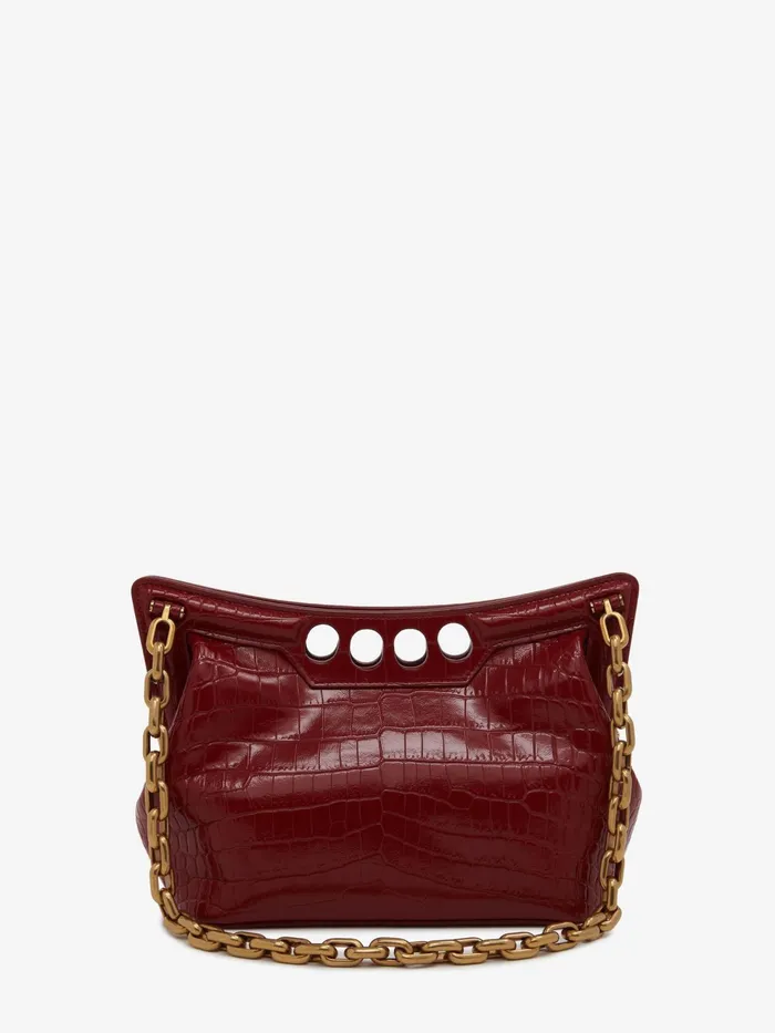 Women Shoulder Bags Alexander McQueen The Peak Bag Small Dark Red