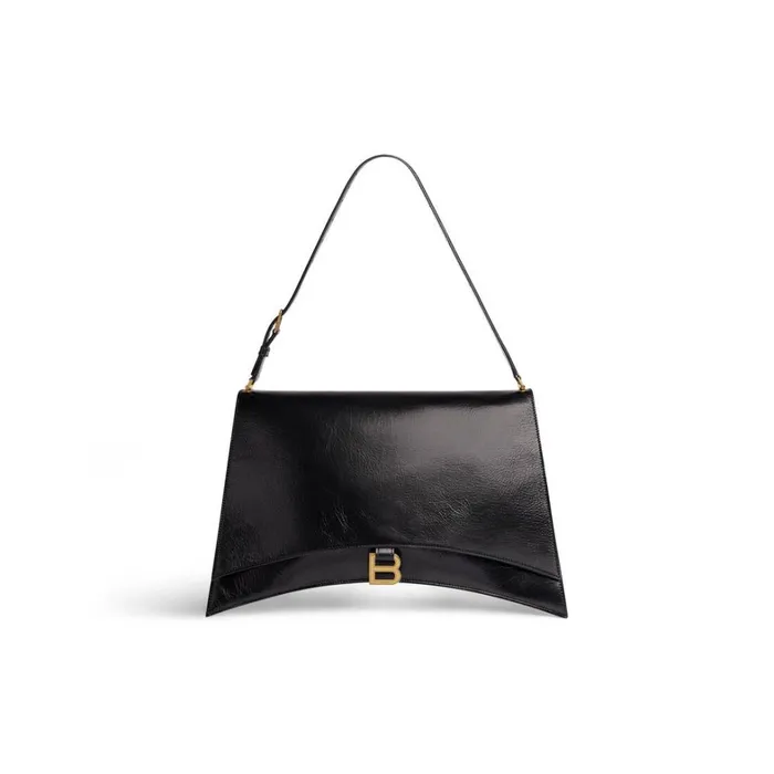 Women Shoulder Bags Balenciaga Crush Large Sling Bag In Black