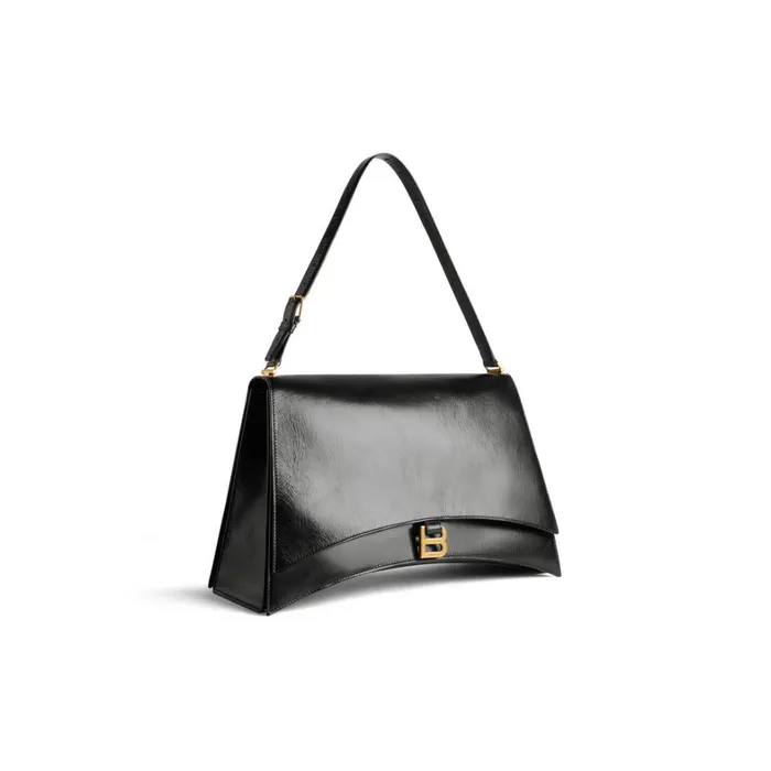 Women Shoulder Bags Balenciaga Crush Large Sling Bag In Black