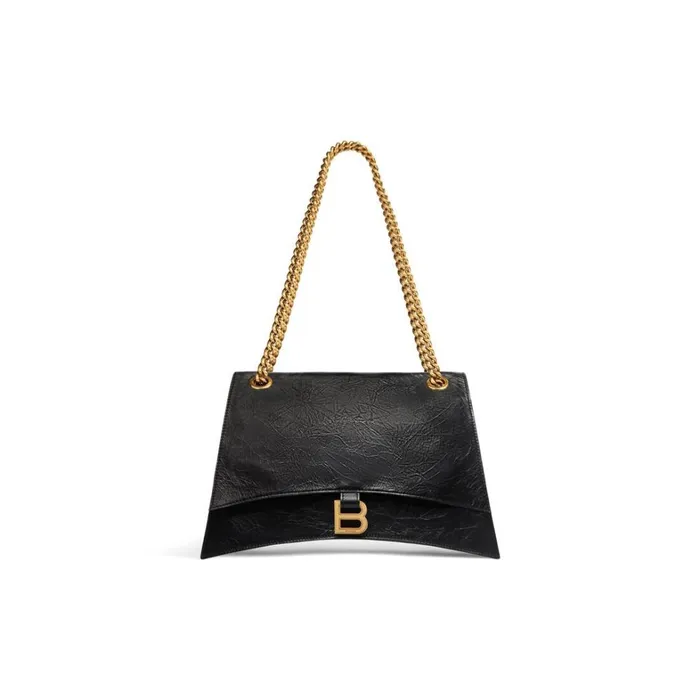 Women Shoulder Bags Balenciaga Crush Medium Chain Bag In Black
