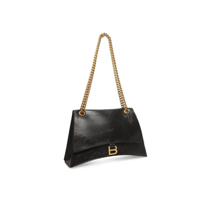Women Shoulder Bags Balenciaga Crush Medium Chain Bag In Black
