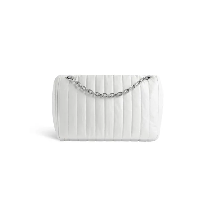 Women Shoulder Bags Balenciaga Monaco Medium Chain Bag Quilted In Off White