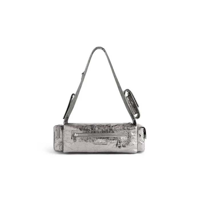 Women Shoulder Bags Balenciaga Superbusy Xs Sling Bag Metallized In Silver