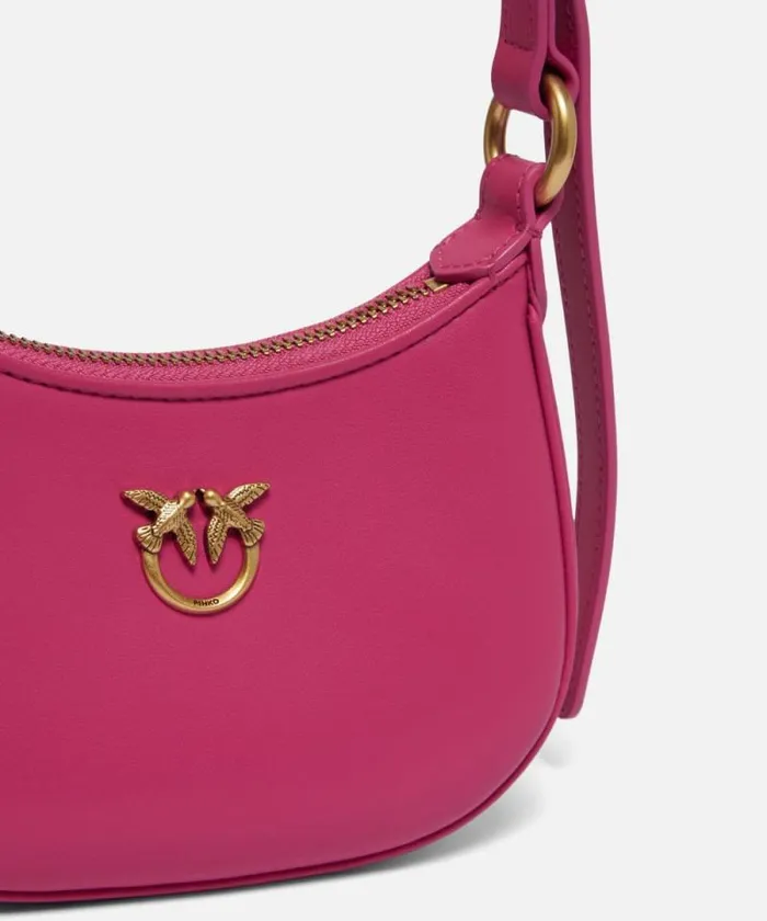Women Shoulder Bags Pinko Half Moon Baby Leather Shoulder Bag Pinko Pinkantique Gold Women Shoulder Bags Pinko Half Moon Baby Leather Shoulder Bag Pinko Pinkantique Gold