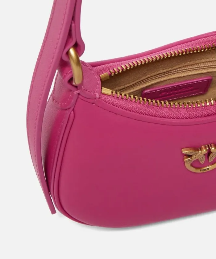 Women Shoulder Bags Pinko Half Moon Baby Leather Shoulder Bag Pinko Pinkantique Gold Women Shoulder Bags Pinko Half Moon Baby Leather Shoulder Bag Pinko Pinkantique Gold
