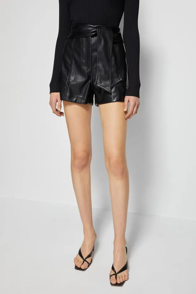 Women Signature Mari Short Black Jonathan Simkhai Pants and Bottoms