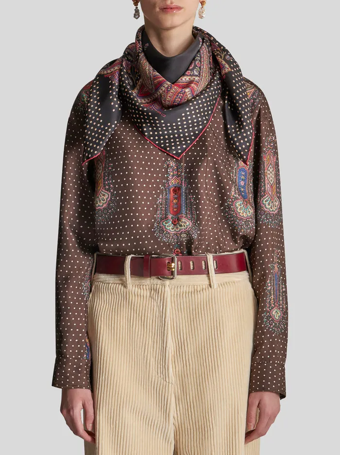 Women Silk Twill Scarf Etro Scarves And Silk