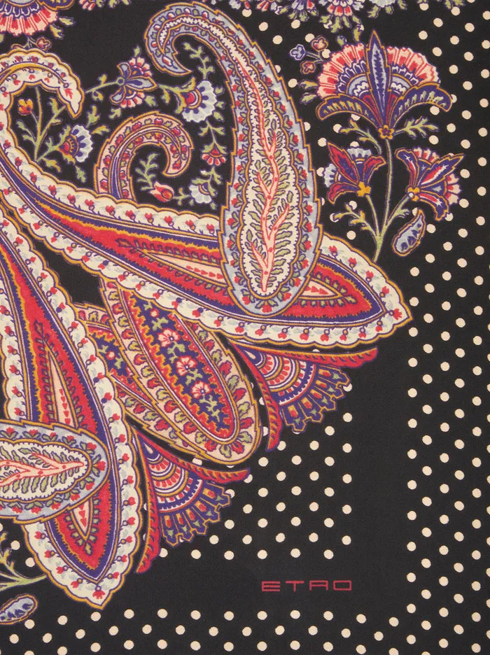 Women Silk Twill Scarf Etro Scarves And Silk
