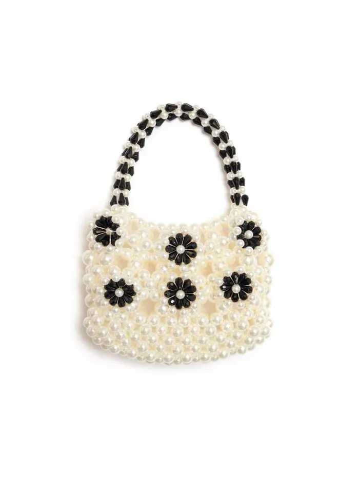 Women Sister Jane DREAM Brooke Pearl Beaded Bag Pearled Ivory