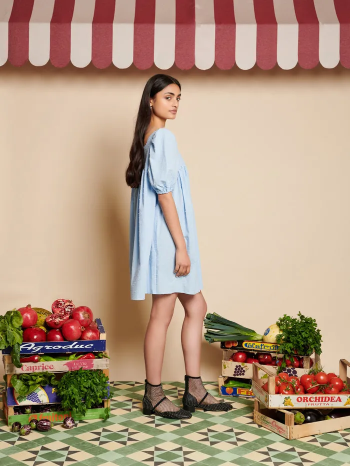 Women Sister Jane Dresses Barn Rose Mini Dress Baby Blue