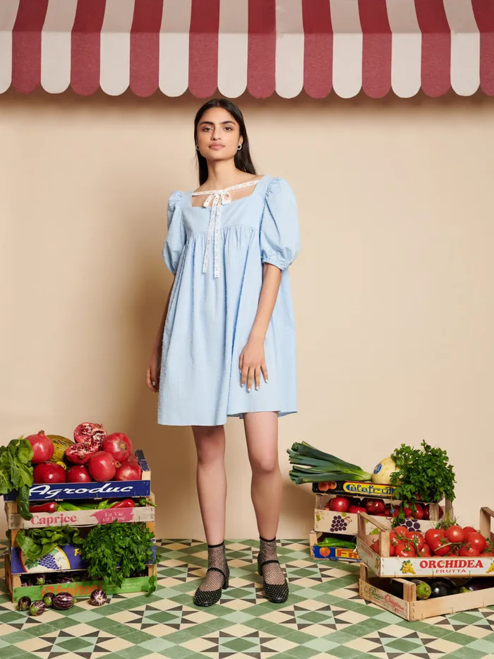 Women Sister Jane Dresses Barn Rose Mini Dress Baby Blue