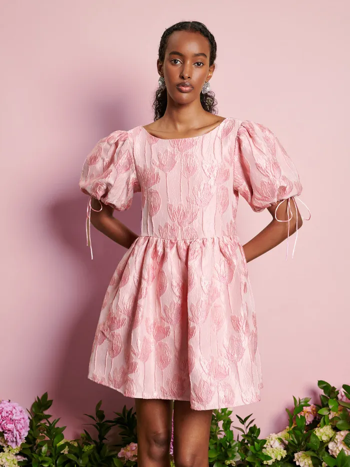 Women Sister Jane Dresses DREAM Darling Jacquard Mini Dress Raspberry Pink