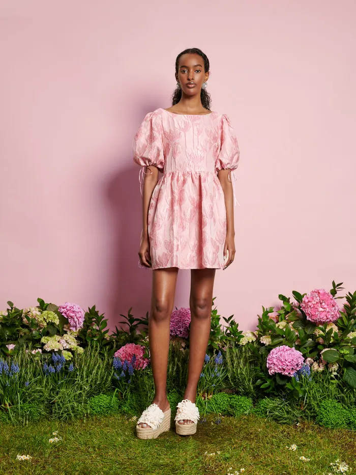 Women Sister Jane Dresses DREAM Darling Jacquard Mini Dress Raspberry Pink