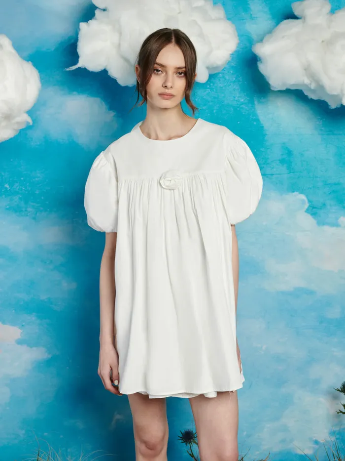 Women Sister Jane Dresses Gibson Rose Mini Dress Pearl White