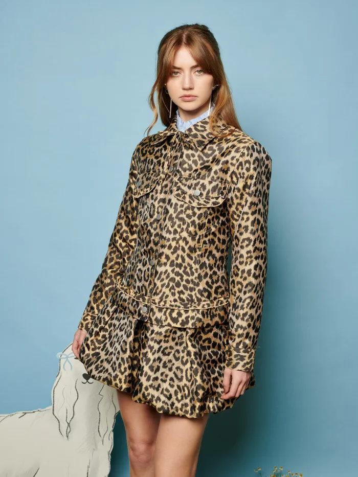 Women Sister Jane Jackets Lola Leopard Jacquard Jacket Leopard
