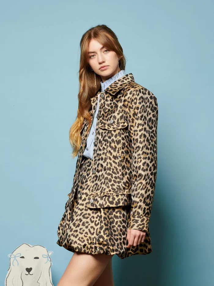 Women Sister Jane Jackets Lola Leopard Jacquard Jacket Leopard