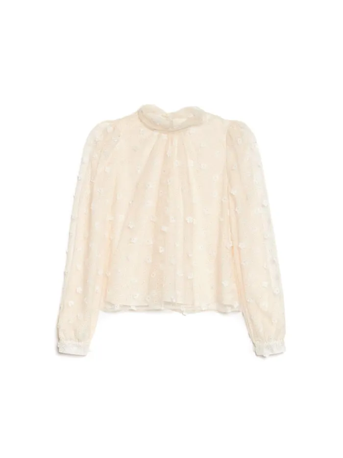 Women Sister Jane Tops Mementos Tulle Blouse Pearl Ivory
