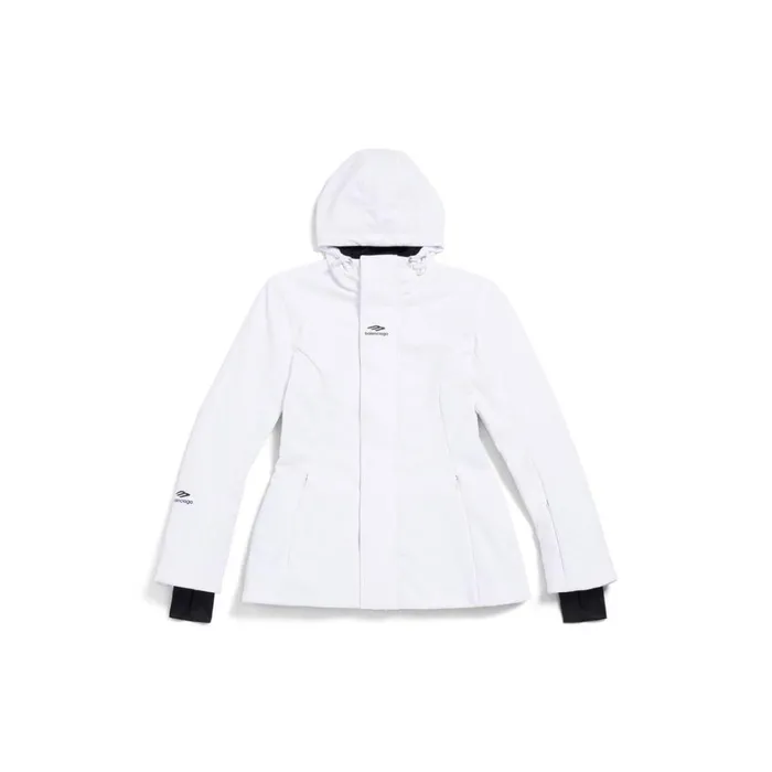 Women Ski Balenciaga Skiwear 8211 3b Sports Icon Ski Hourglass Parka In White