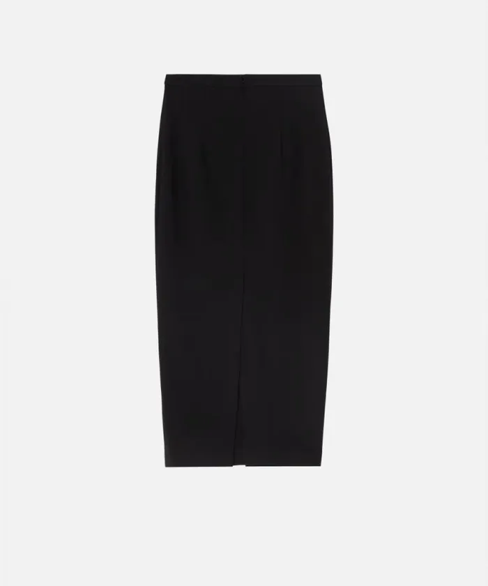 Women Skirts Pinko Long Pencil Skirt With Slit Limo Black Women Skirts Pinko Long Pencil Skirt With Slit Limo Black