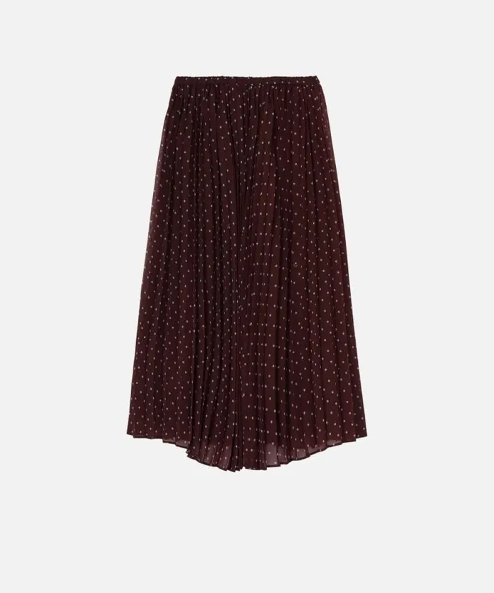 Women Skirts Pinko Polka Dotprint Chiffon Midi Skirt Burgundypale Blue Women Skirts Pinko Polka Dotprint Chiffon Midi Skirt Burgundypale Blue