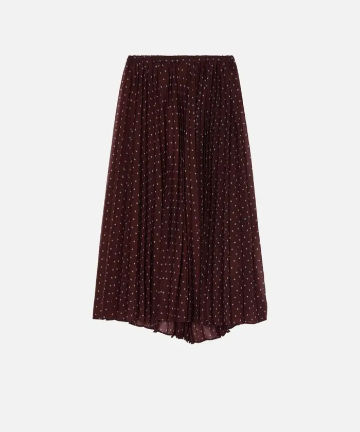 Women Skirts Pinko Polka Dotprint Chiffon Midi Skirt Burgundypale Blue Women Skirts Pinko Polka Dotprint Chiffon Midi Skirt Burgundypale Blue