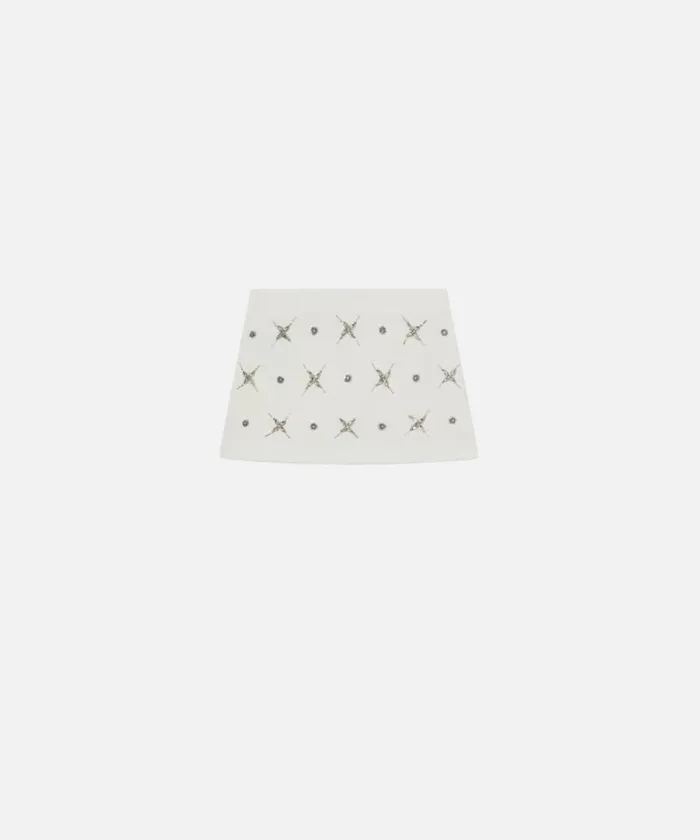 Women Skirts Pinko Slimfit Mini Skirt With Shiny Embroidery Snow White Women Skirts Pinko Slimfit Mini Skirt With Shiny Embroidery Snow White