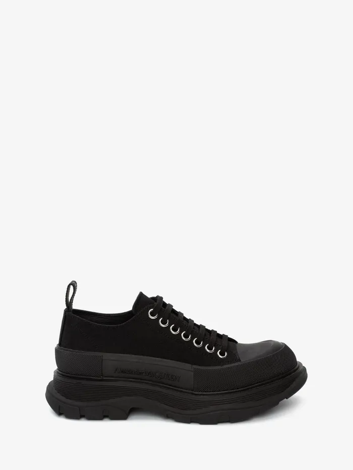 Women Sneakers Alexander McQueen Tread Slick Lace Up Black