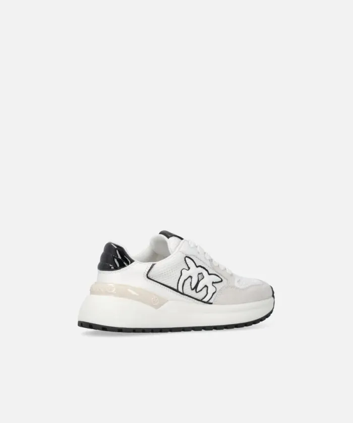 Women Sneakers Pinko Laminated Chunky Sneakers With Logo Whiteblack Women Sneakers Pinko Laminated Chunky Sneakers With Logo Whiteblack