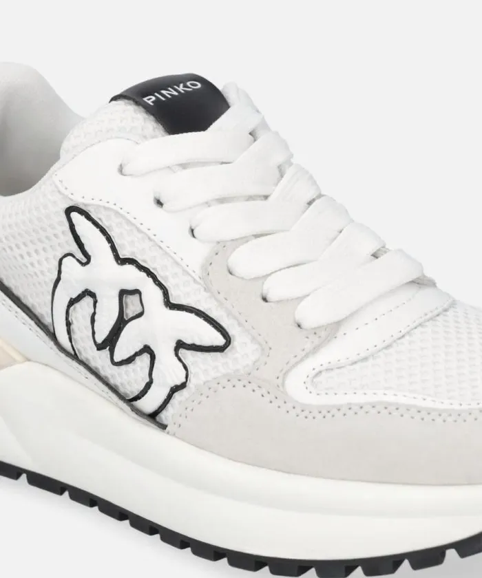 Women Sneakers Pinko Laminated Chunky Sneakers With Logo Whiteblack Women Sneakers Pinko Laminated Chunky Sneakers With Logo Whiteblack