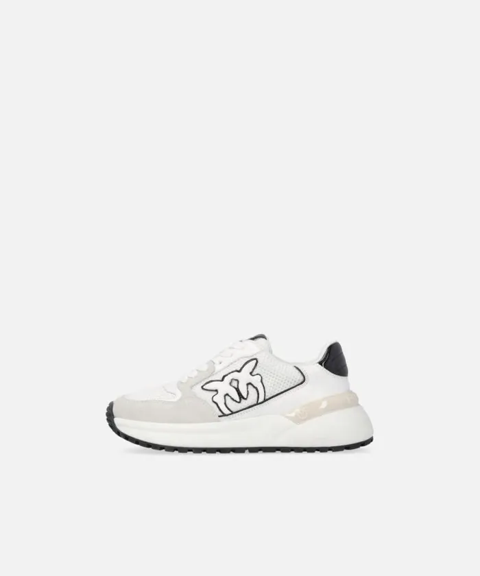 Women Sneakers Pinko Laminated Chunky Sneakers With Logo Whiteblack Women Sneakers Pinko Laminated Chunky Sneakers With Logo Whiteblack